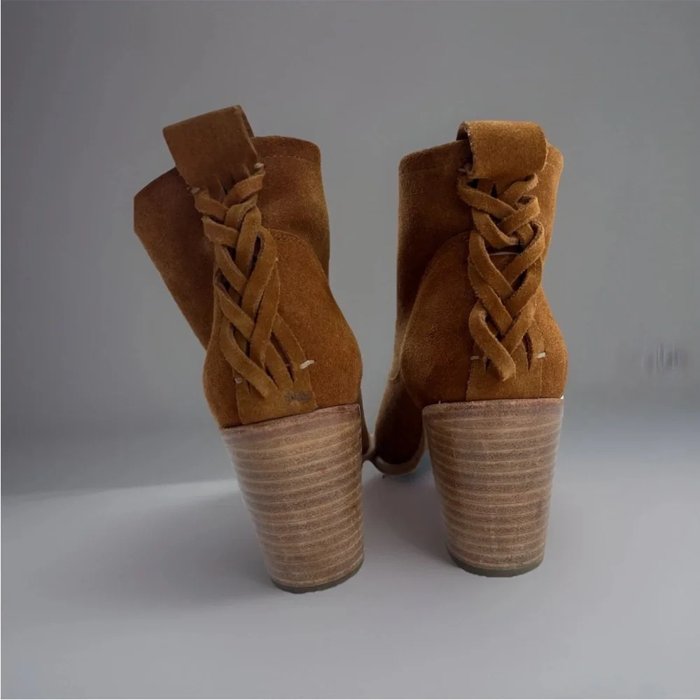 Soludos Suede Ankle Boots Brown Size 9.5